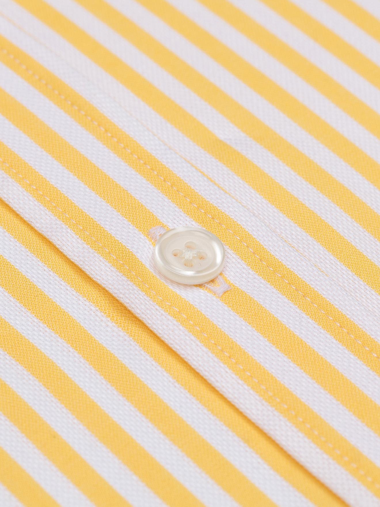 Benjy gele strepen overhemd met korte mouwen - Buttoned kraag