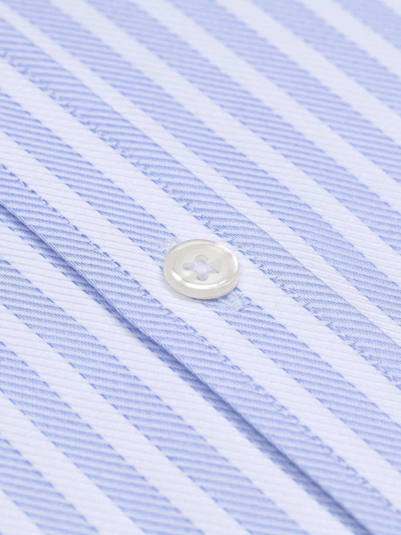 Eden hemelsblauw shirt met korte mouwen - Buttoned kraag