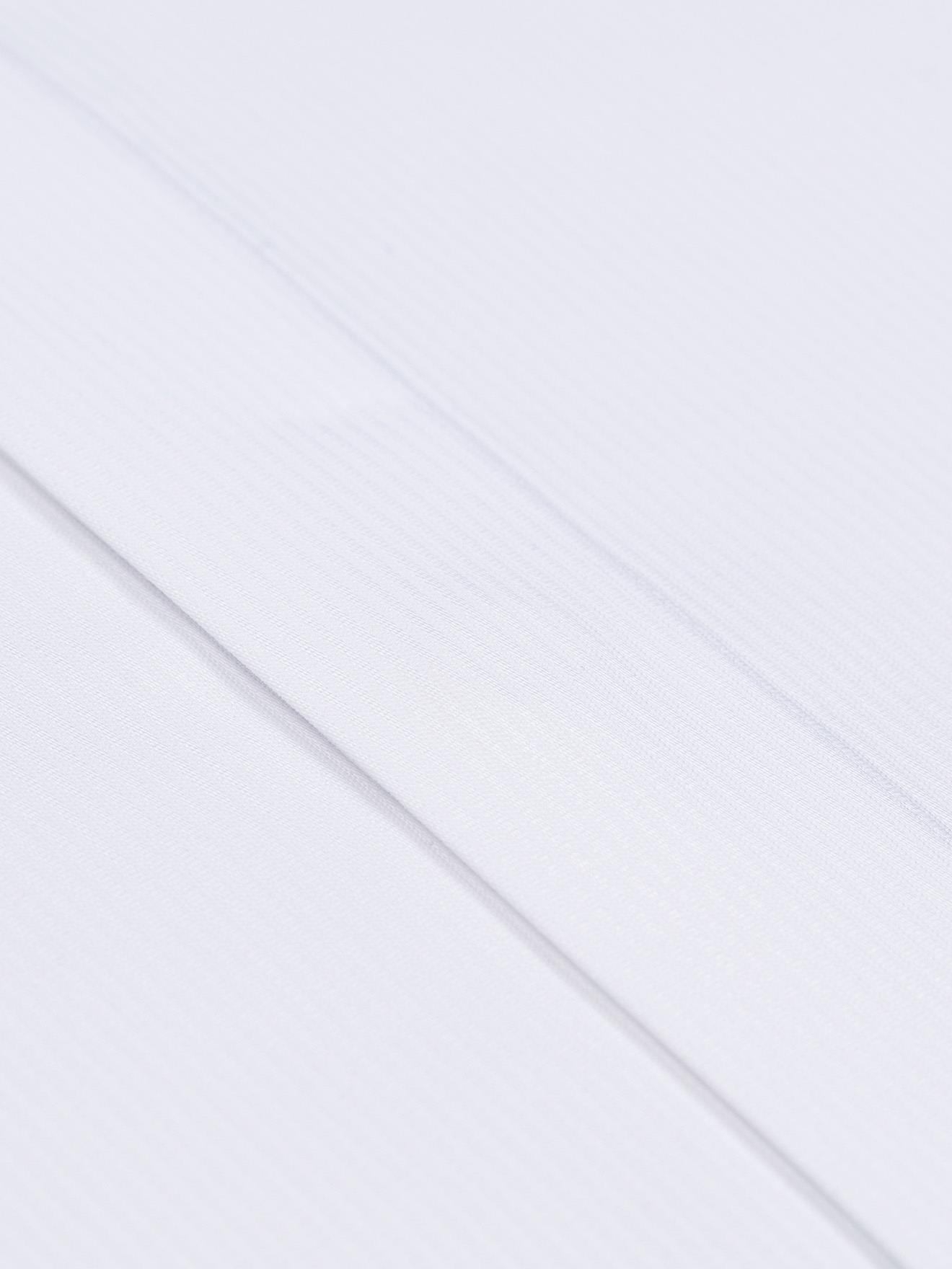 Chemise cintrée en piqué blanc - Gorge cachée