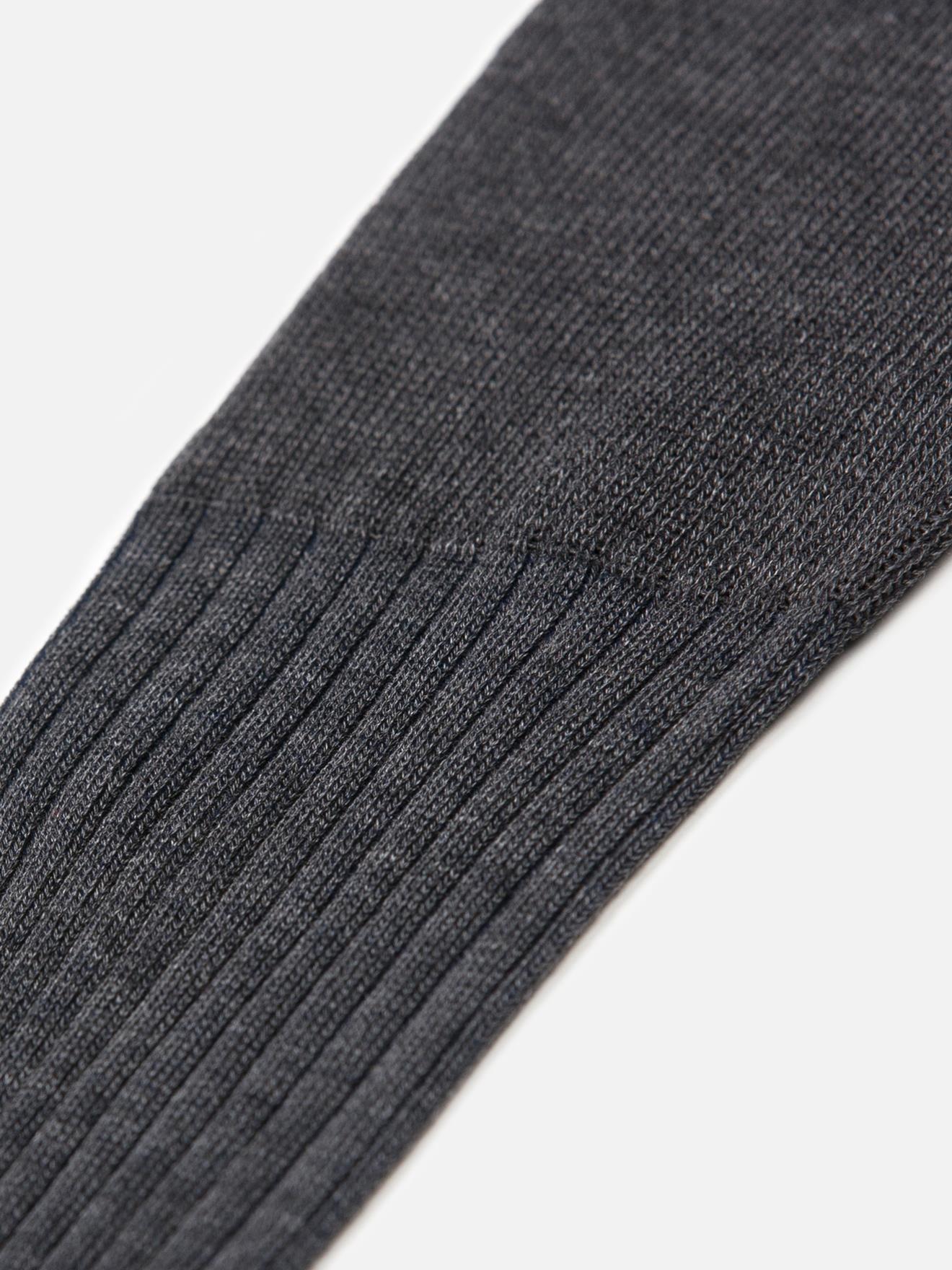 Chaussettes vanisées en fil d'écosse gris