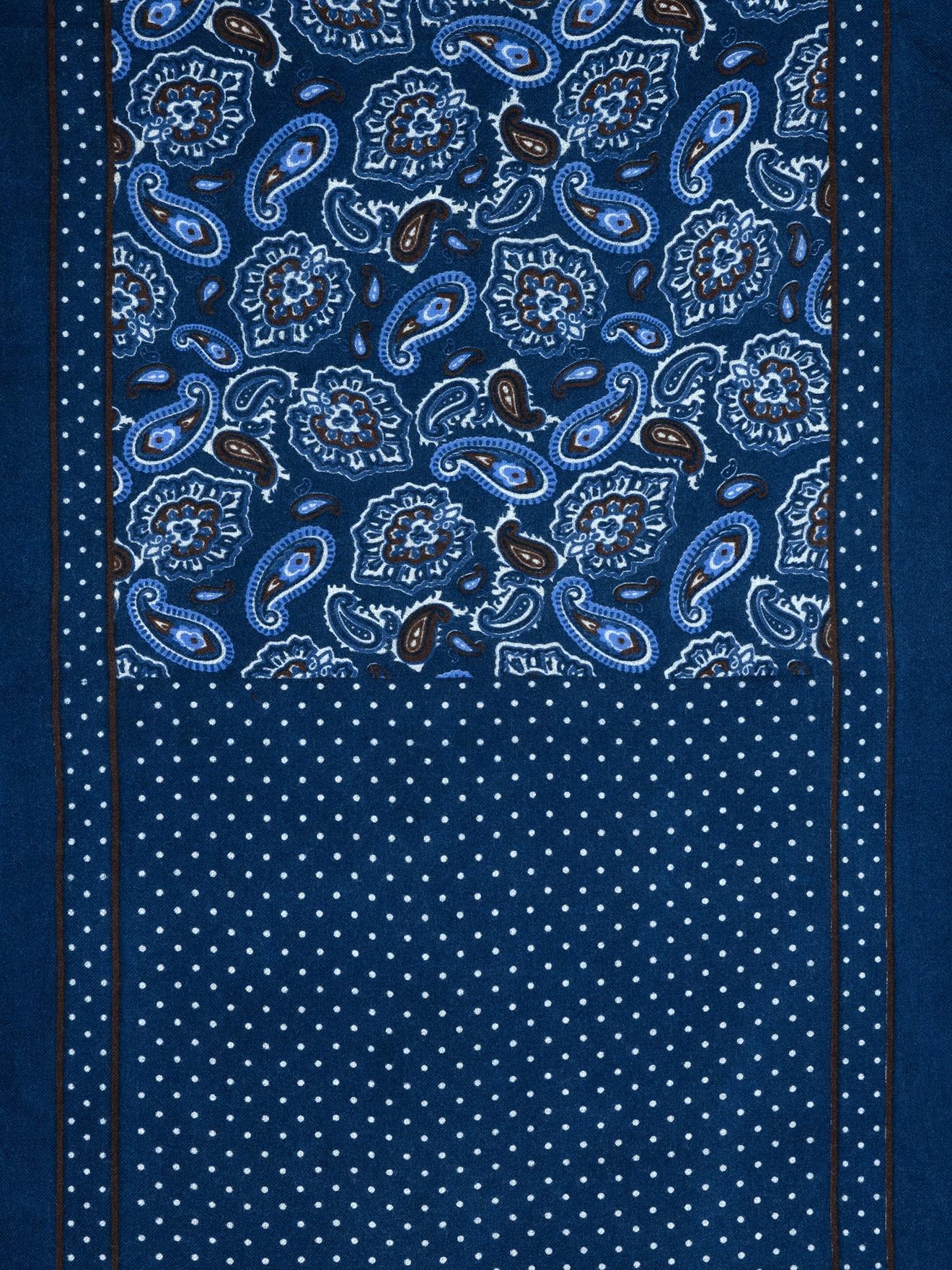 Écharpe Milas marine à motif patchwork