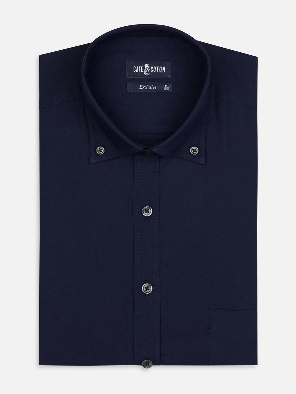 Camisa Alban azul marino - Con botonos