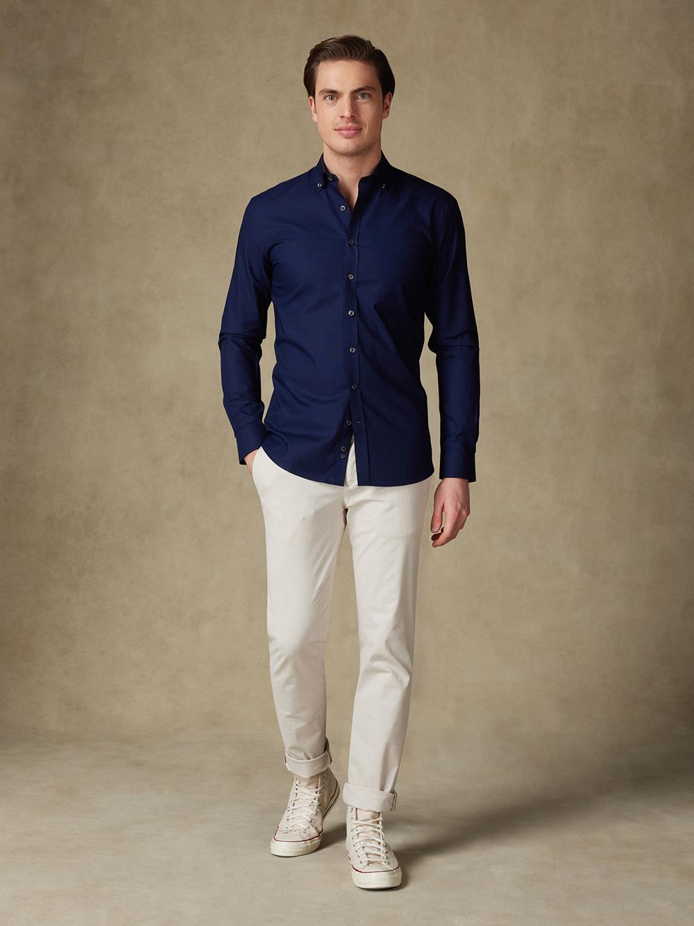 Hemd Alban marine - Button down kragen