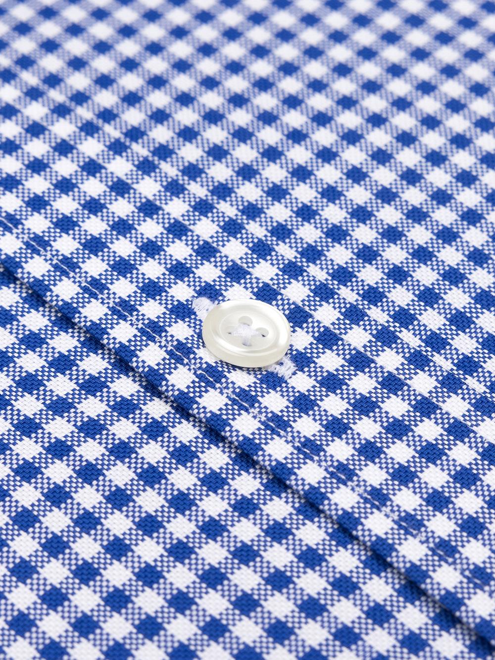 Camicia Anthony in percalle blu scuro - Con buttoncini