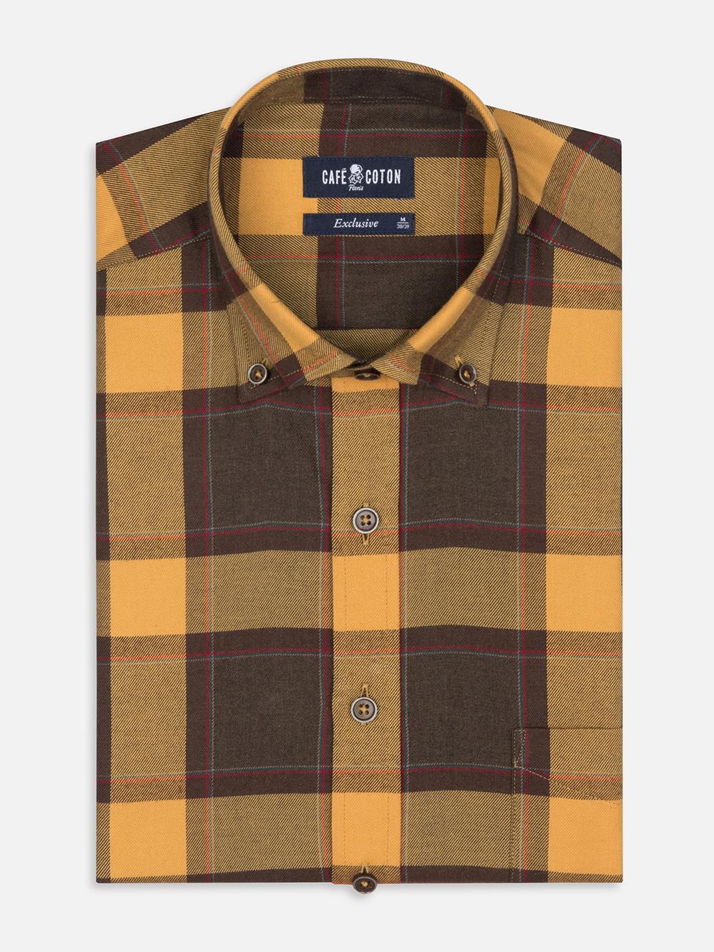 Brayden tartan shirt - Button down collar