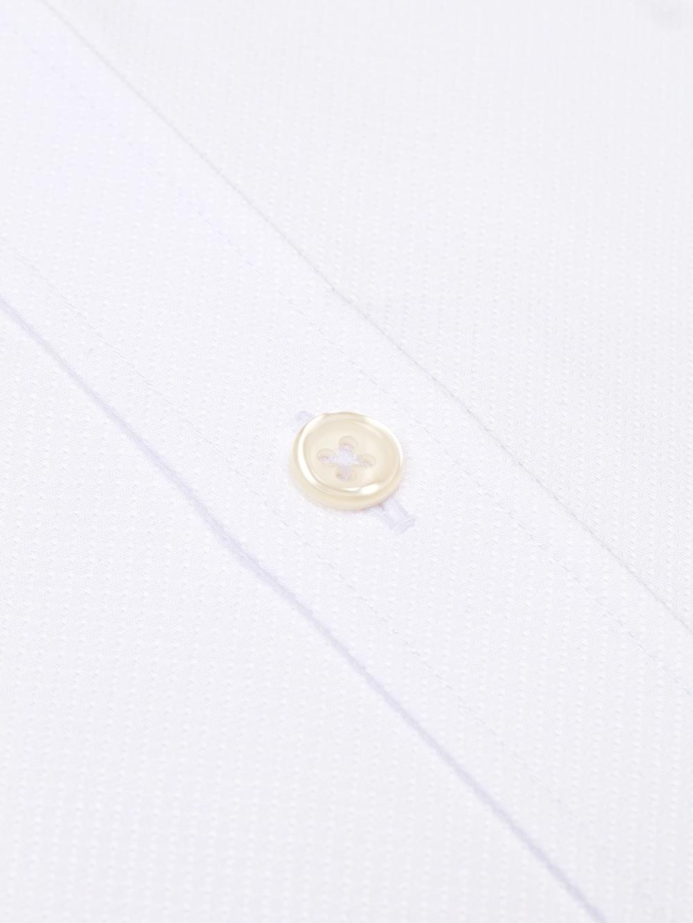 Bruce wit structuur overhemd - Buttoned kraag