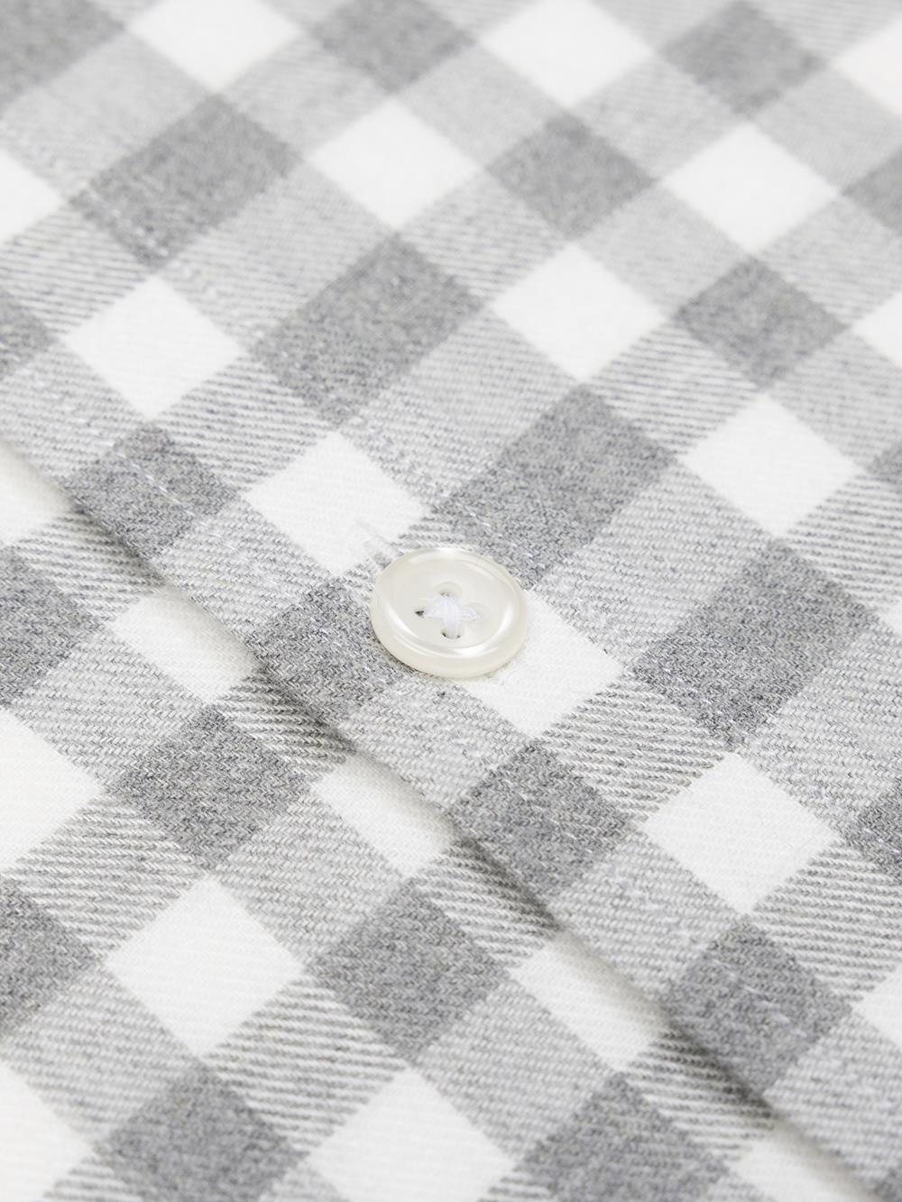 Danny grijs geruit flanellen overhemd - Button-down kraag