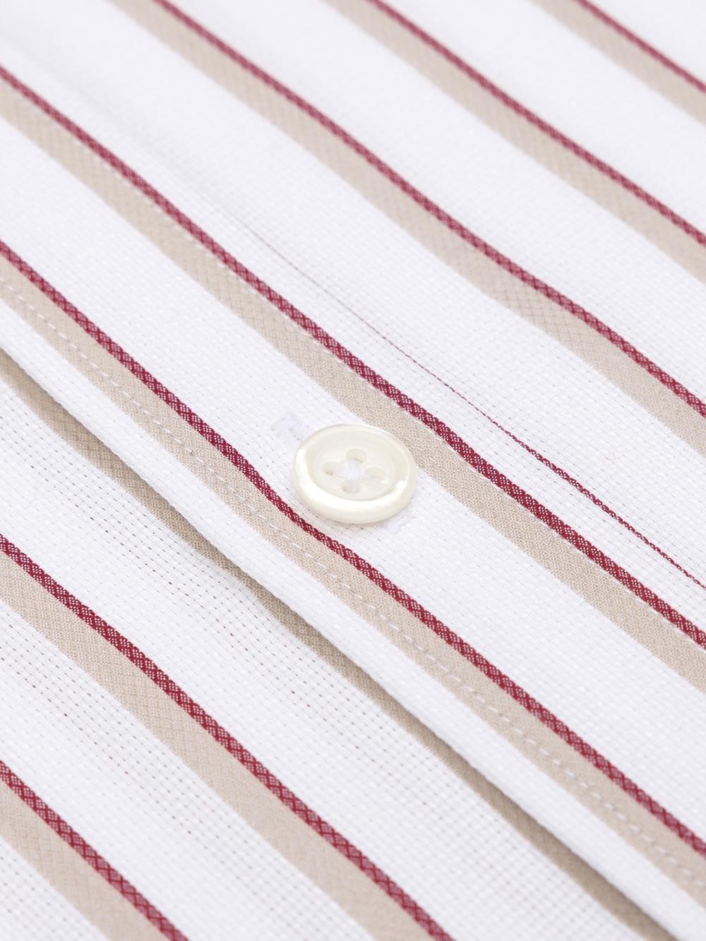 Buton down collar Elton stripe shirt - Off white