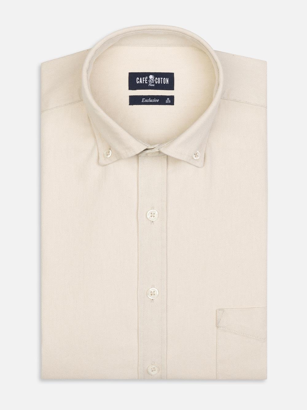 Buton down collar Gustav denim shirt - Off White