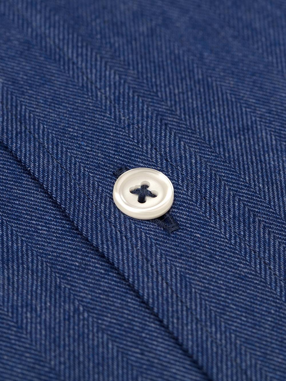 Hall indigo flannel shirt - Button-down collar