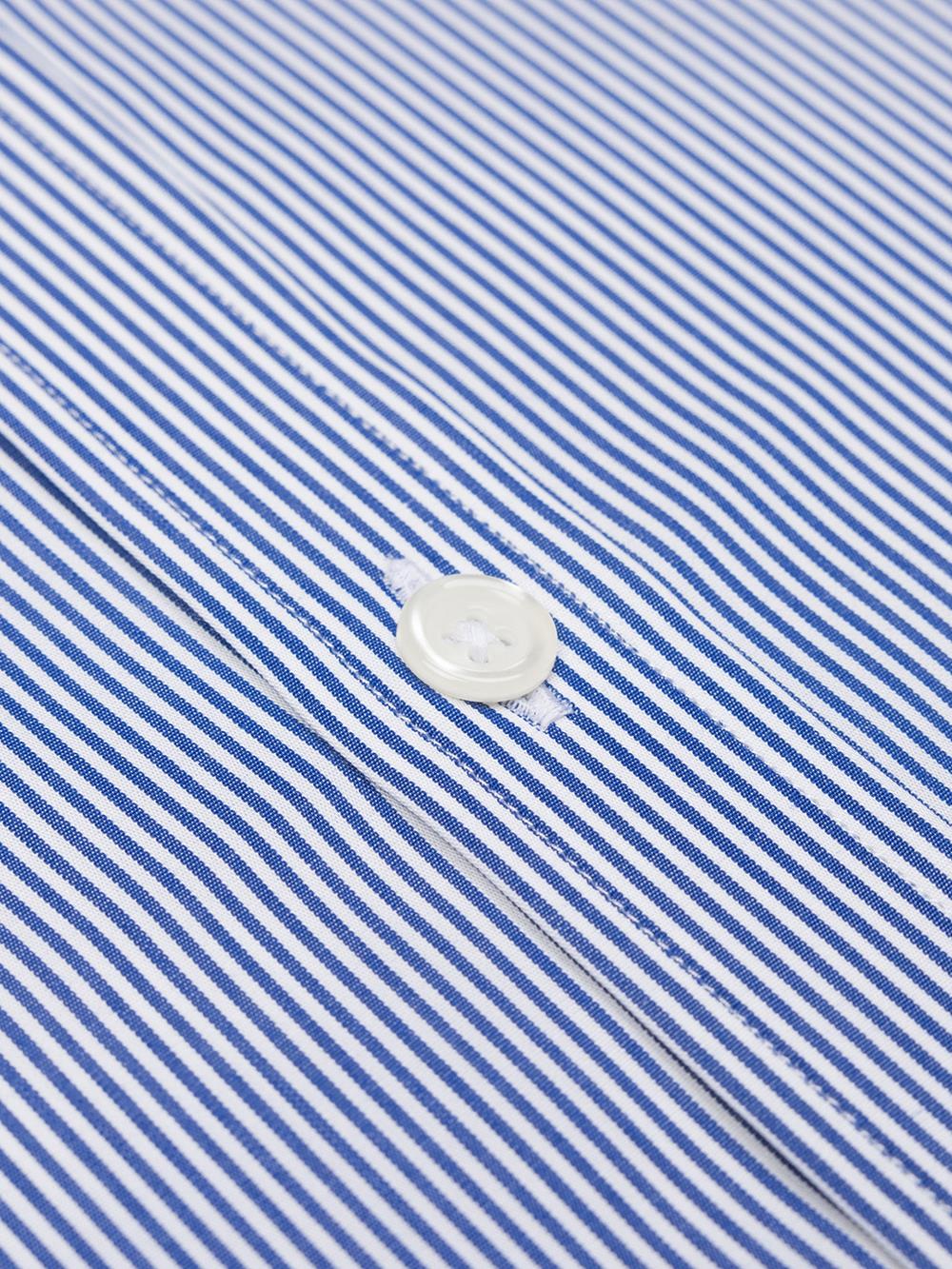 Menthon marine streep overhemd - Button-down kraag