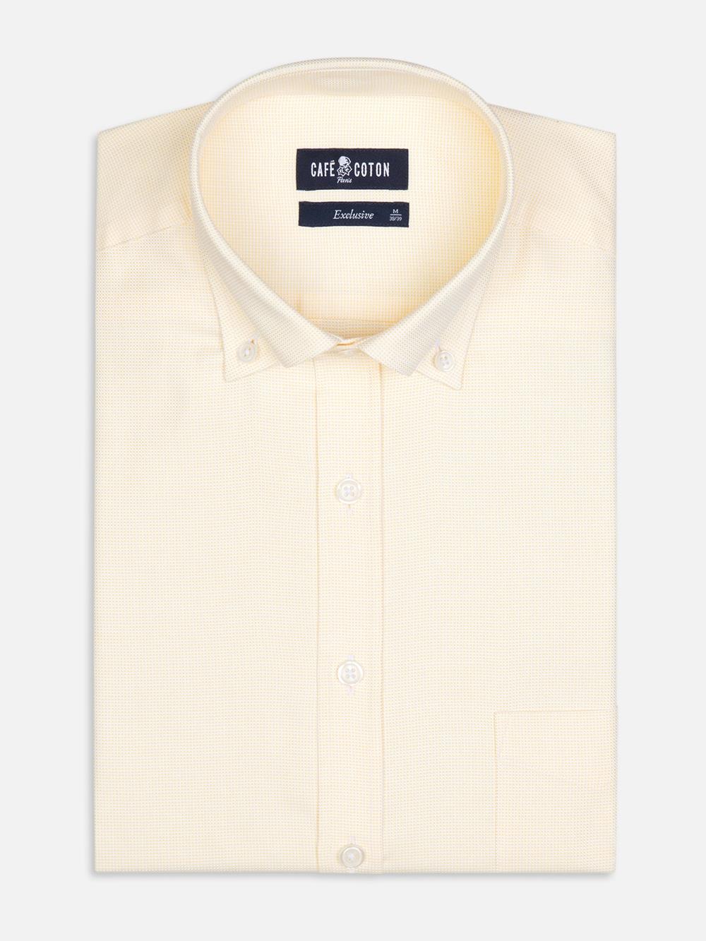 Geel overhemd - Buttoned kraag