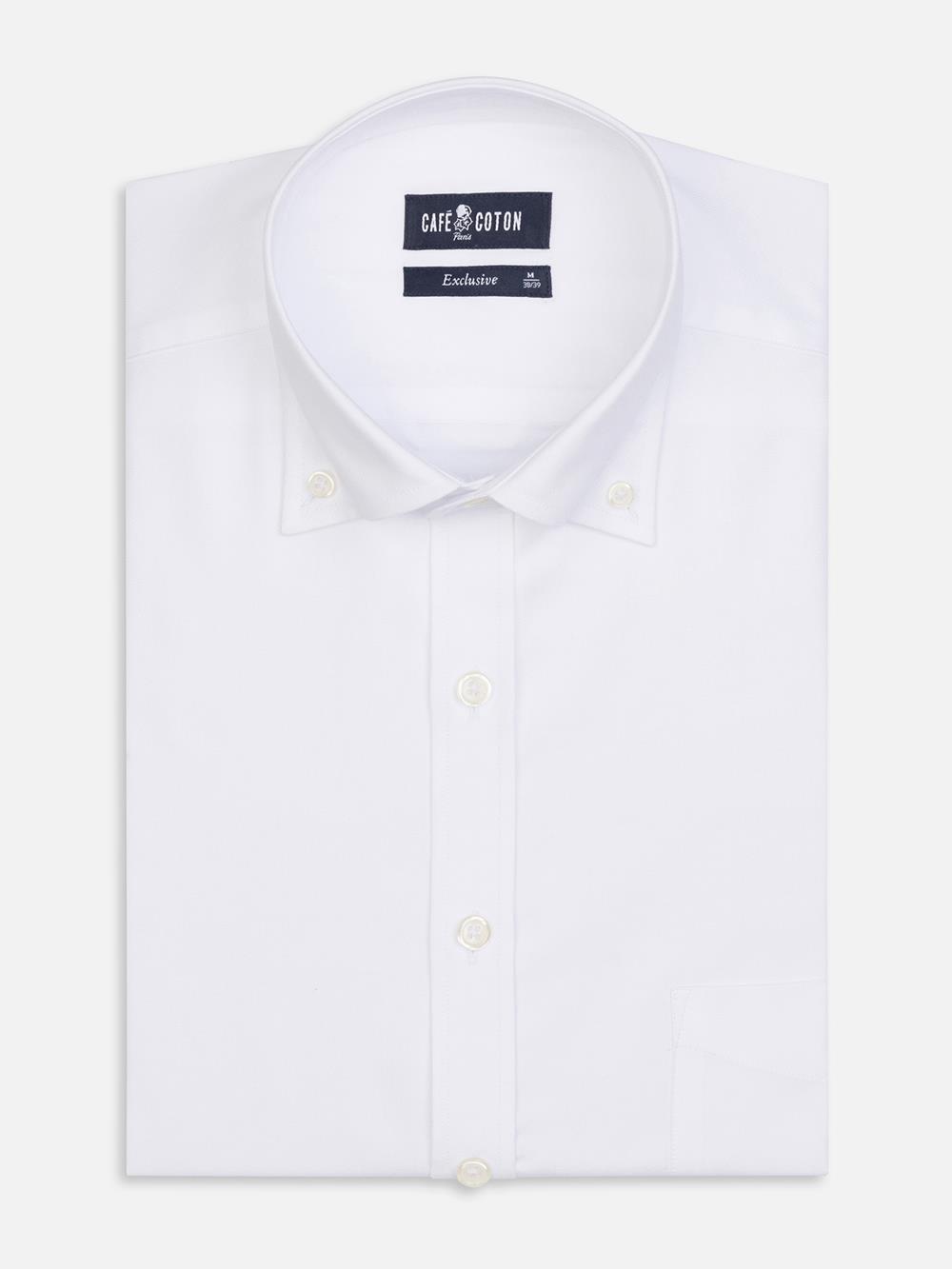Camisa oxford blanca - Cuello Abotonado