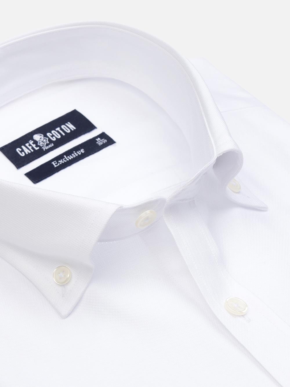 Oxfordhemd weiß - Buttondown Kragen