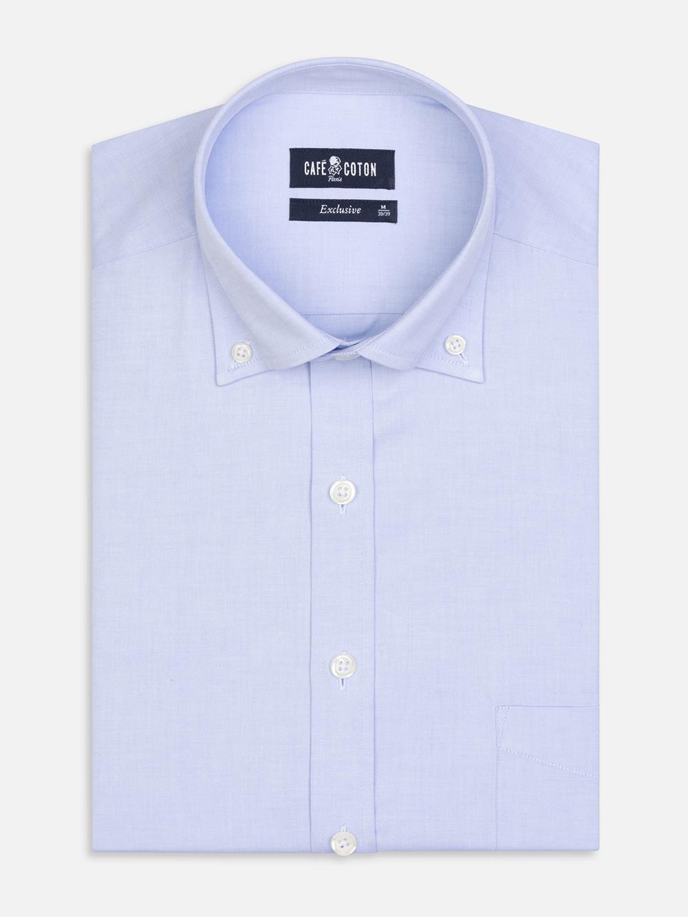 Sky pin point shirt  - Button down collar