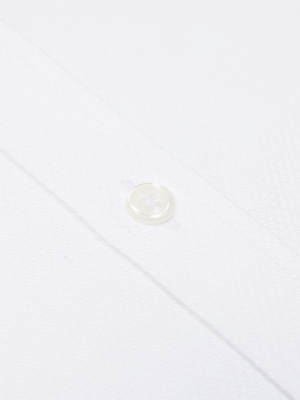 Camicia slim fit Brien in twill bianco - Colletto abbottonato