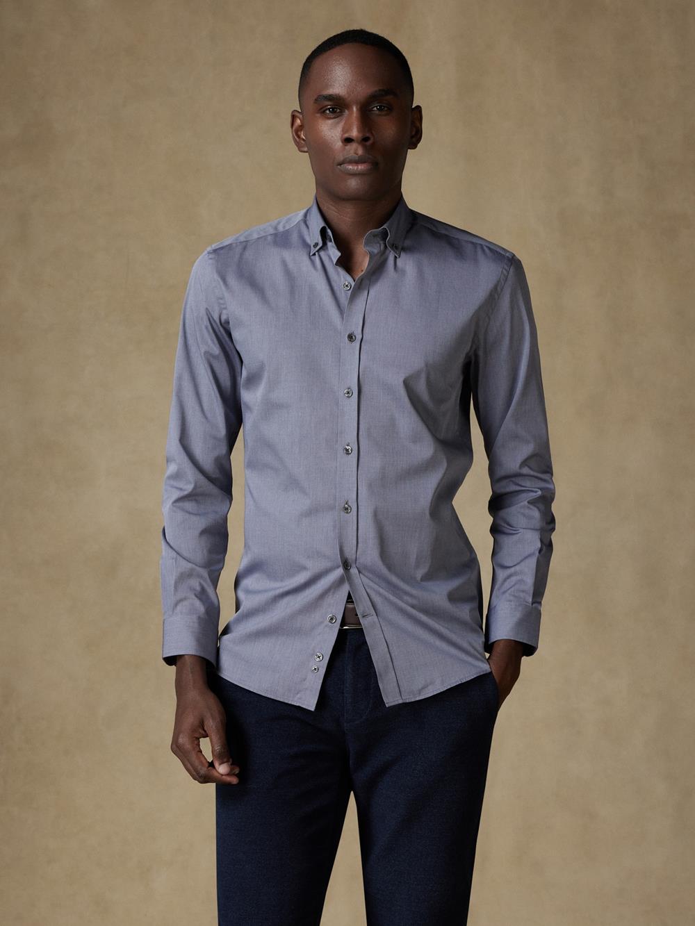 Grey Thread to Thread slim fit shirt - Button down collar