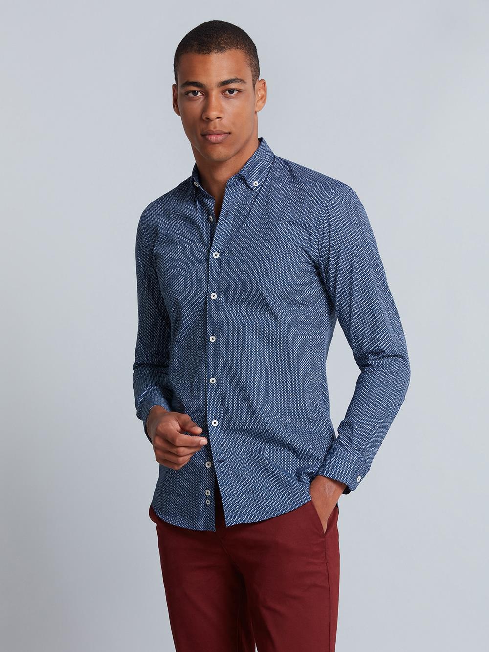Luca fitted shirt - Buttoned collar