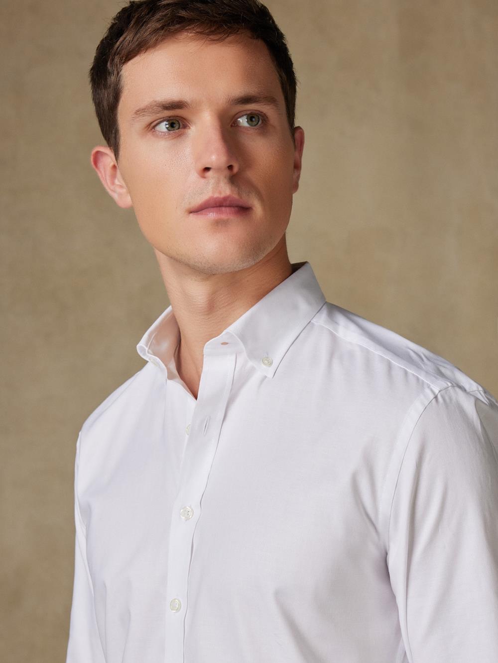 OxfordTailliertes Tailliertes Hemd weiß - Buttondown Kragen