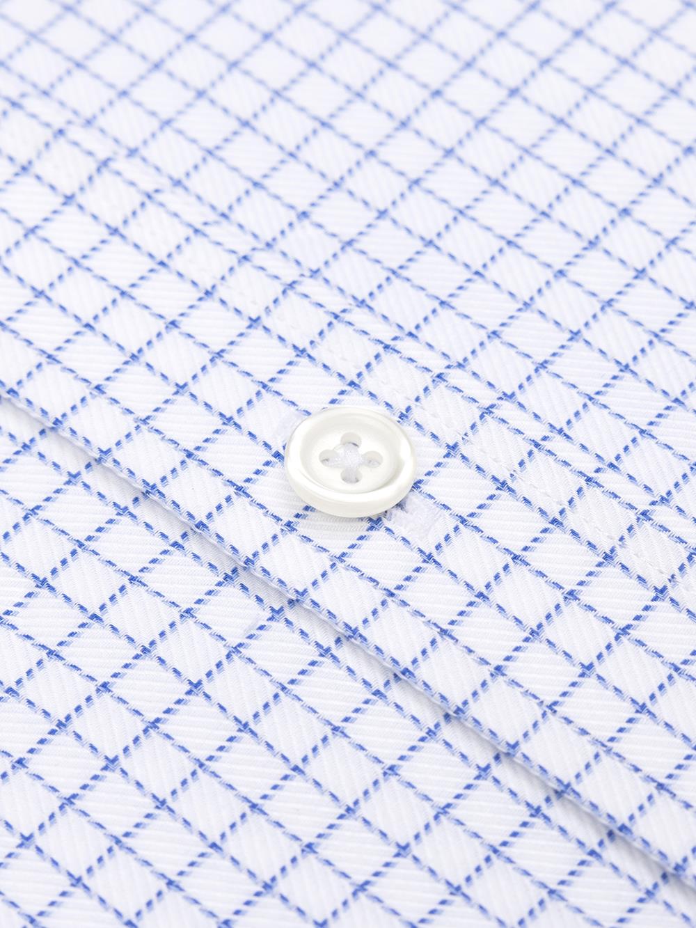 Camicia slim fit slim fit Oleg a quadri blu - Con buttoncini