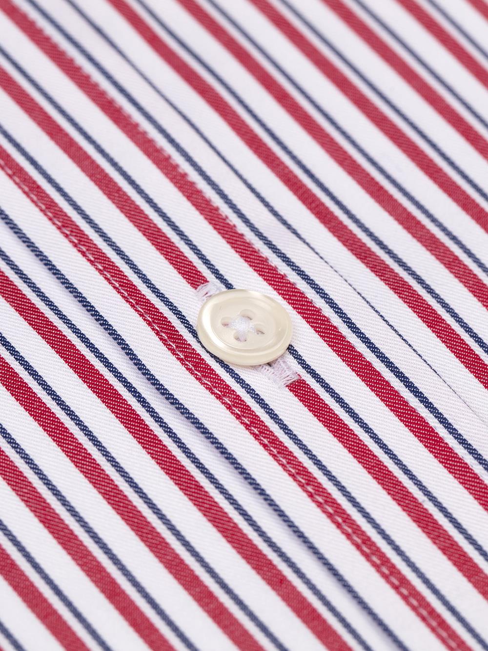 Stanley red striped shirt - Button-down collar