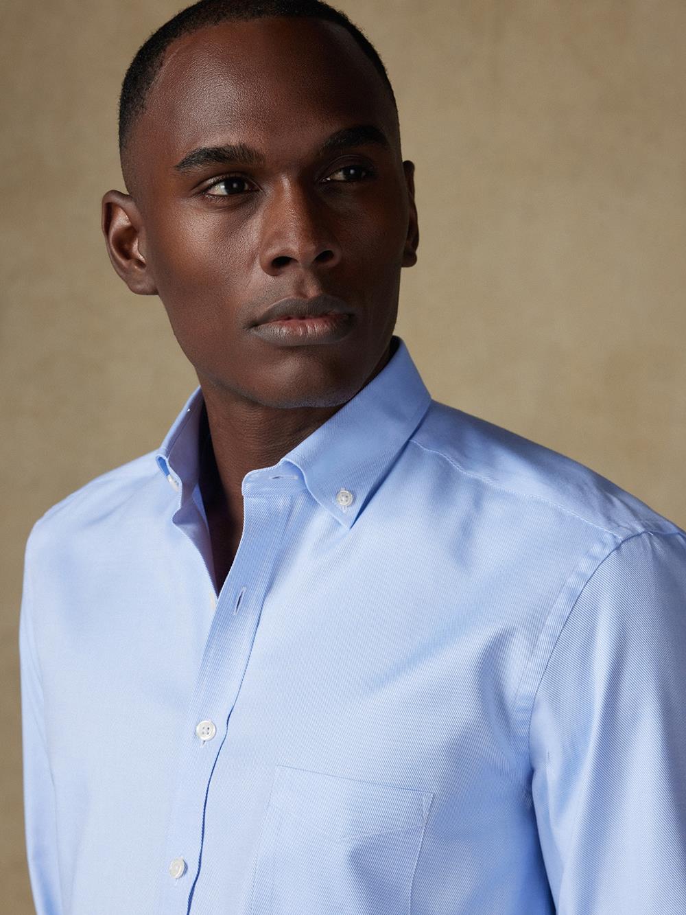 Twill button down shirt - Blue sky