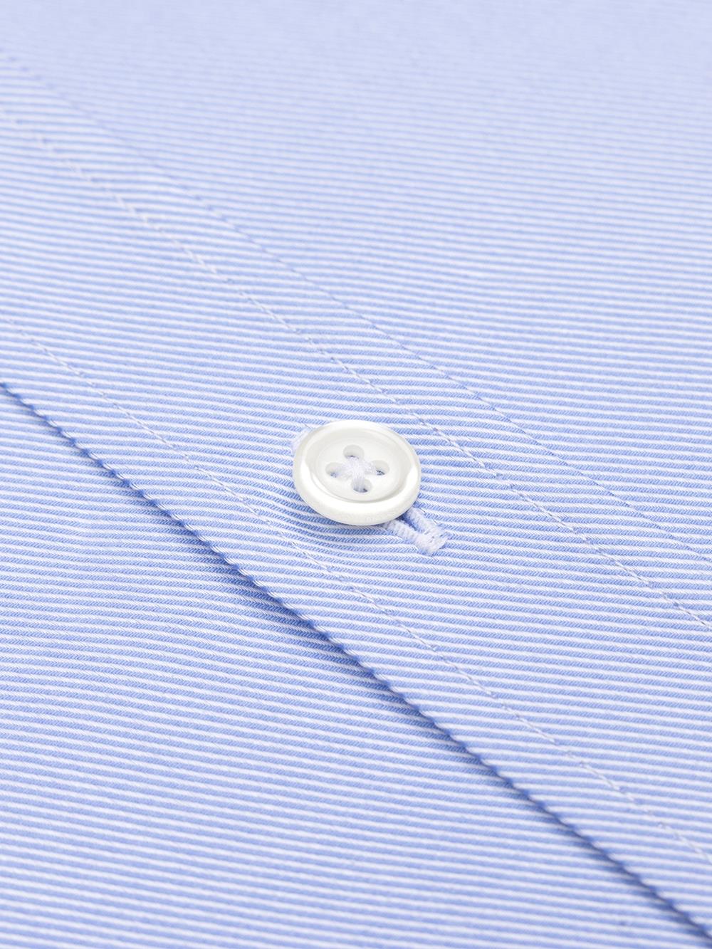 Lichtblauw twill overhemd - Button-down kraag