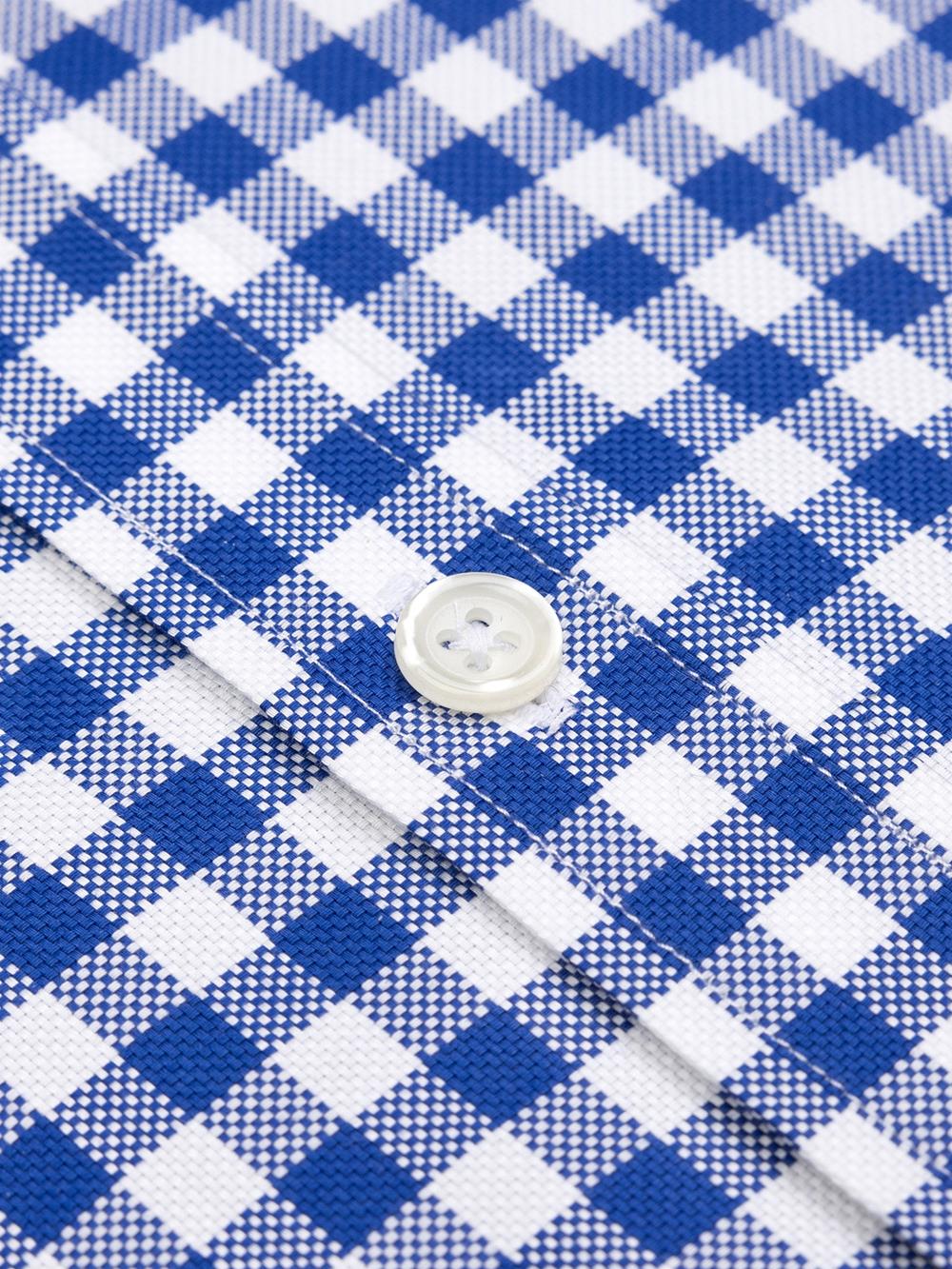 Camicia manica corta manica corta Ash a quadri blu scuro - Con buttoncini