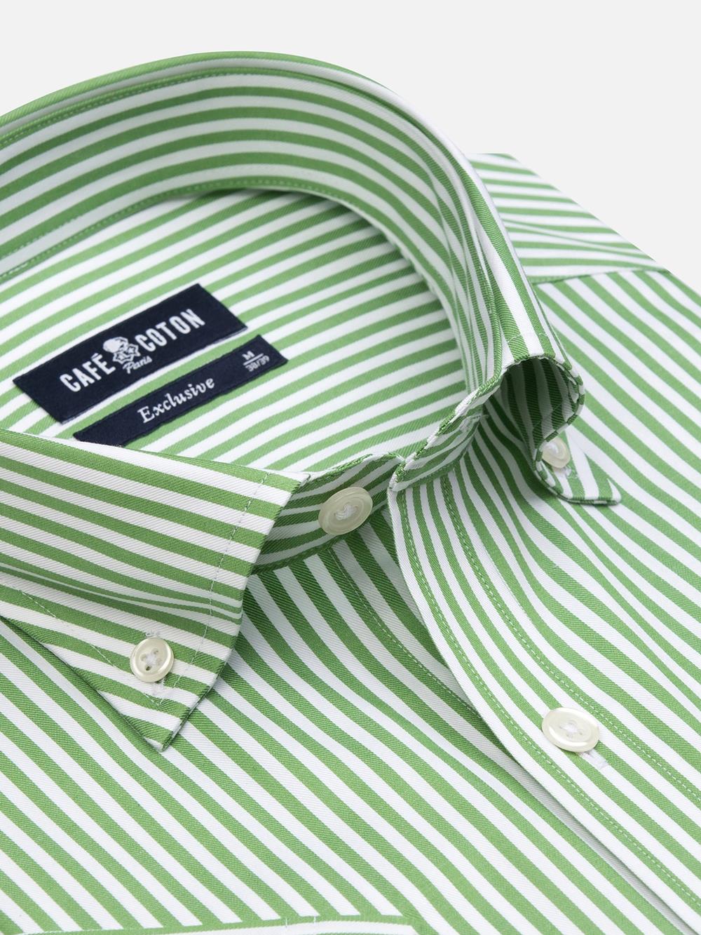 Camisa Barry a rayas verde - Con botonos