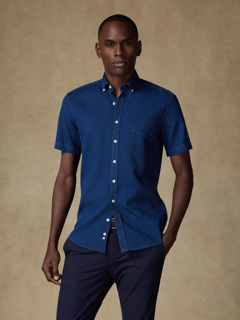 Fulton denim overhemd - Button-down kraag