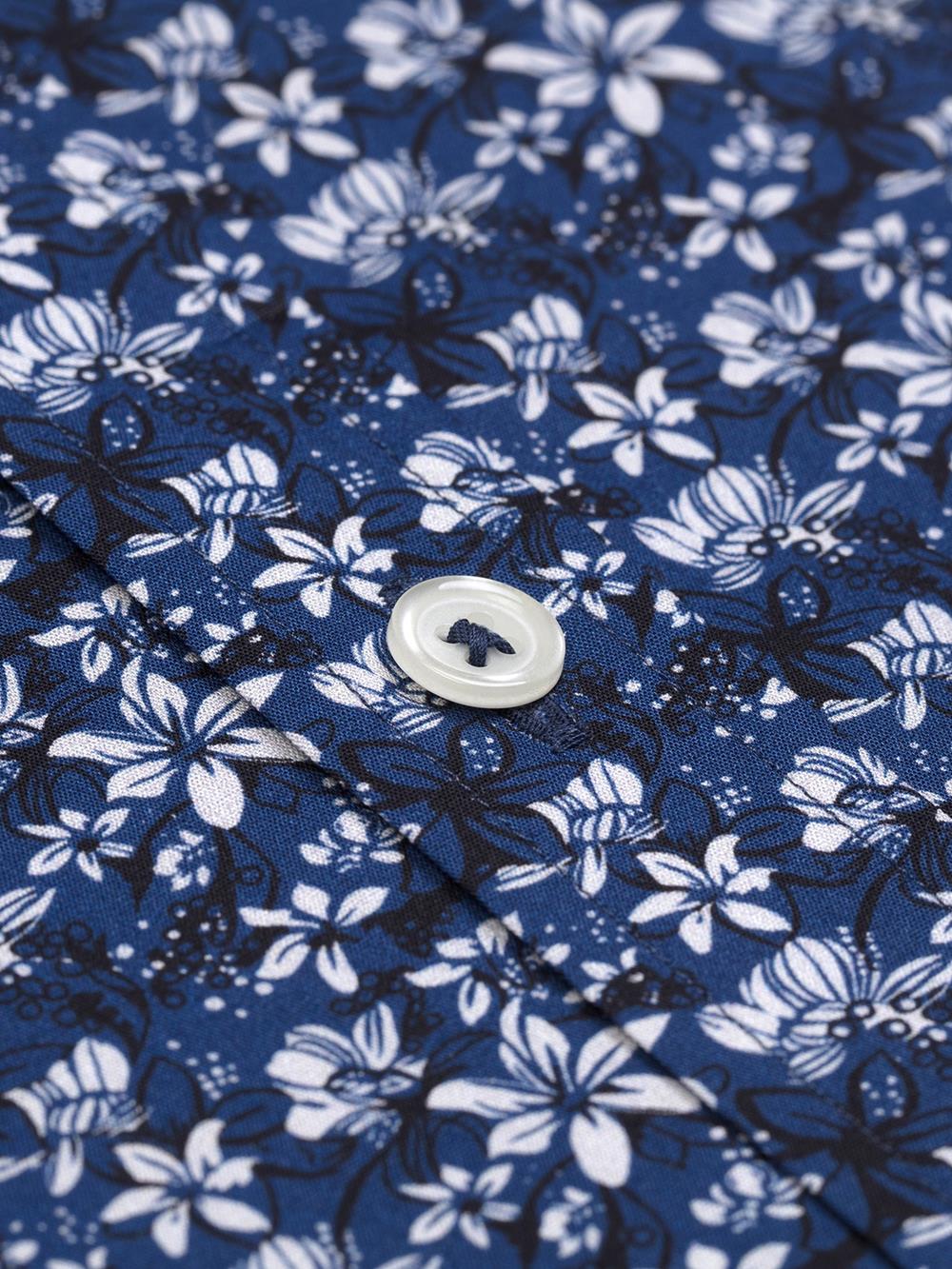 Chemise à manches courtes Mael à imprimé floral - Col Boutonné