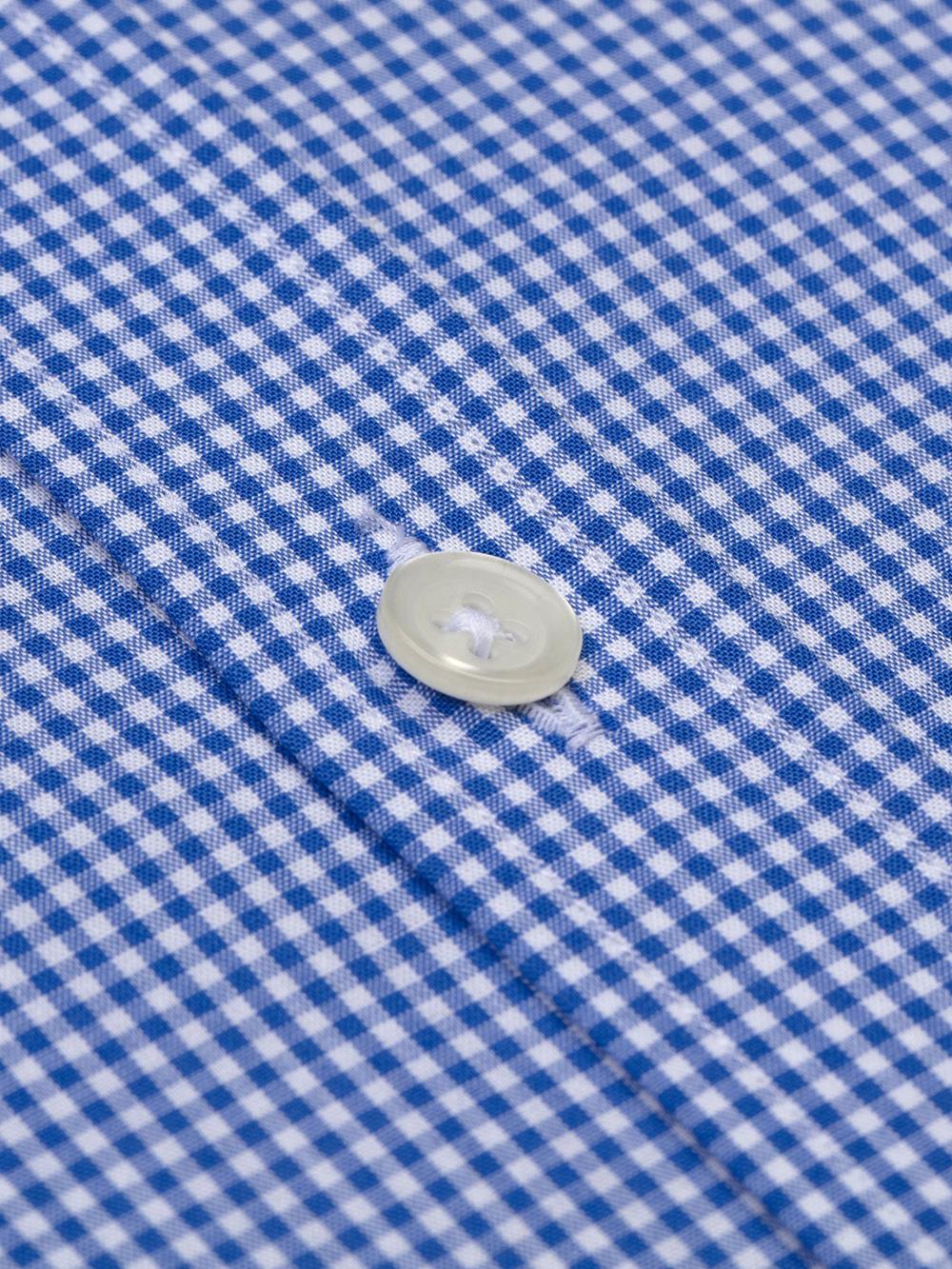Blue vichy tile shirt - Short Sleeves