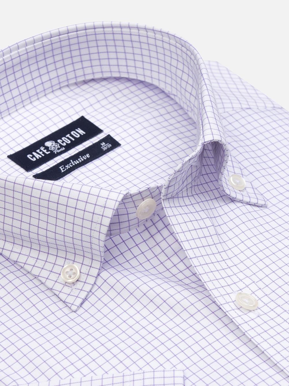 Buton down collar Warren check shortsleeves shirt - Parma