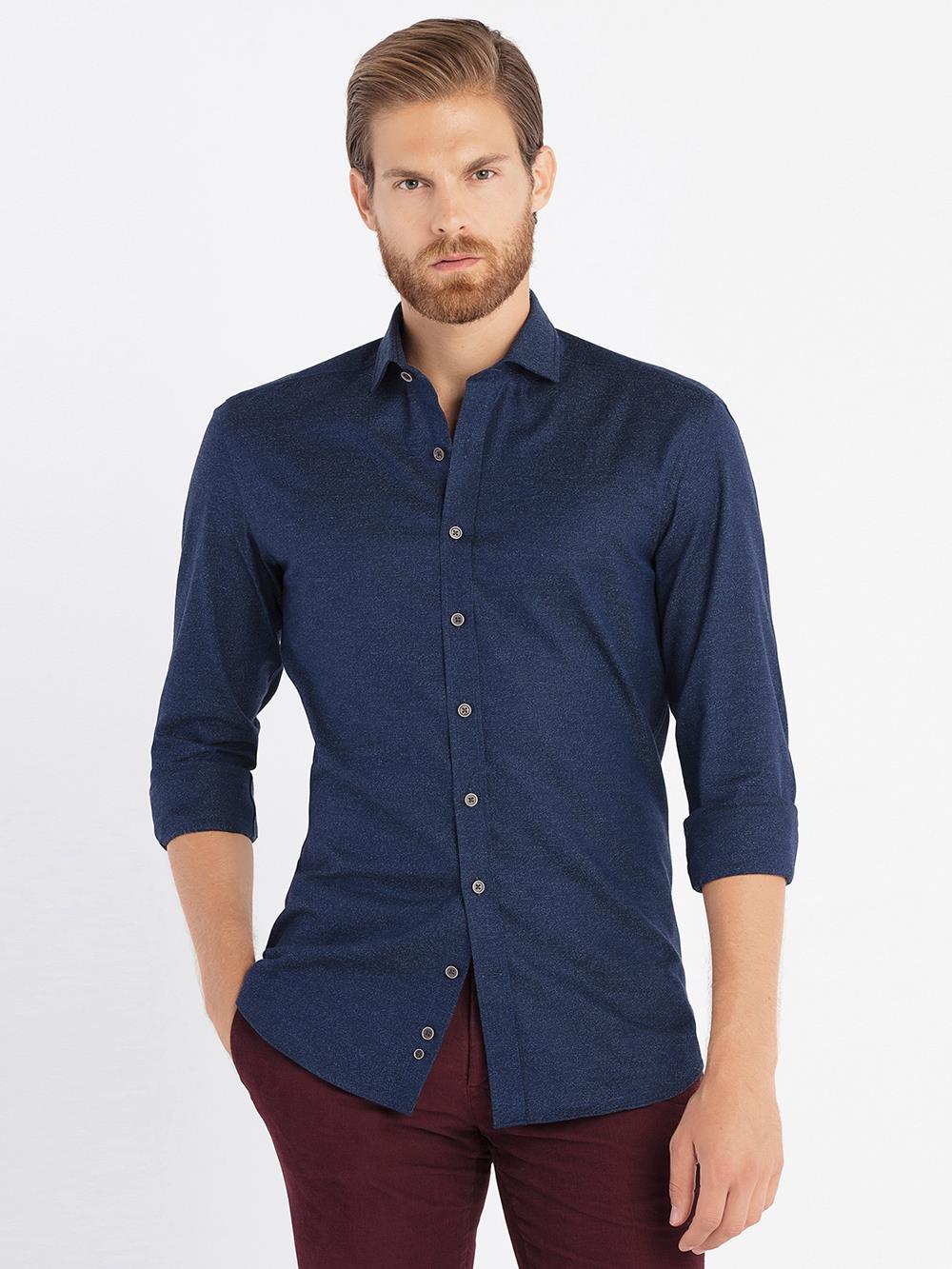 Douglas navy flannel shirt
