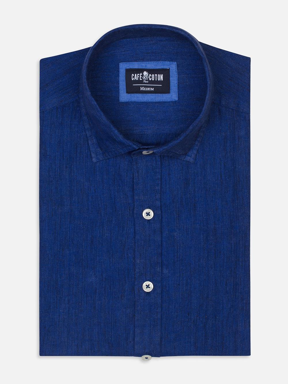 Cobalt linen shirt 
