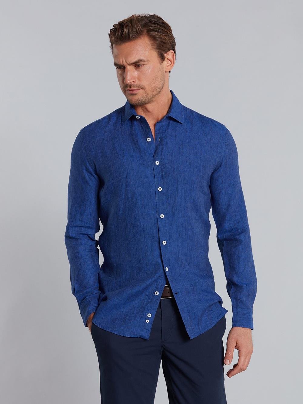 Cobalt linen shirt 