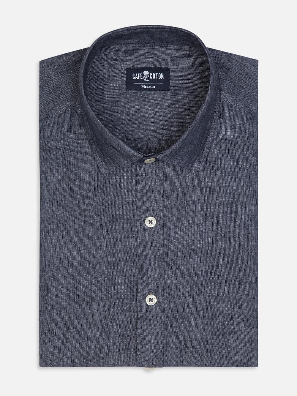 Cody slim fit shirt in carbon linen