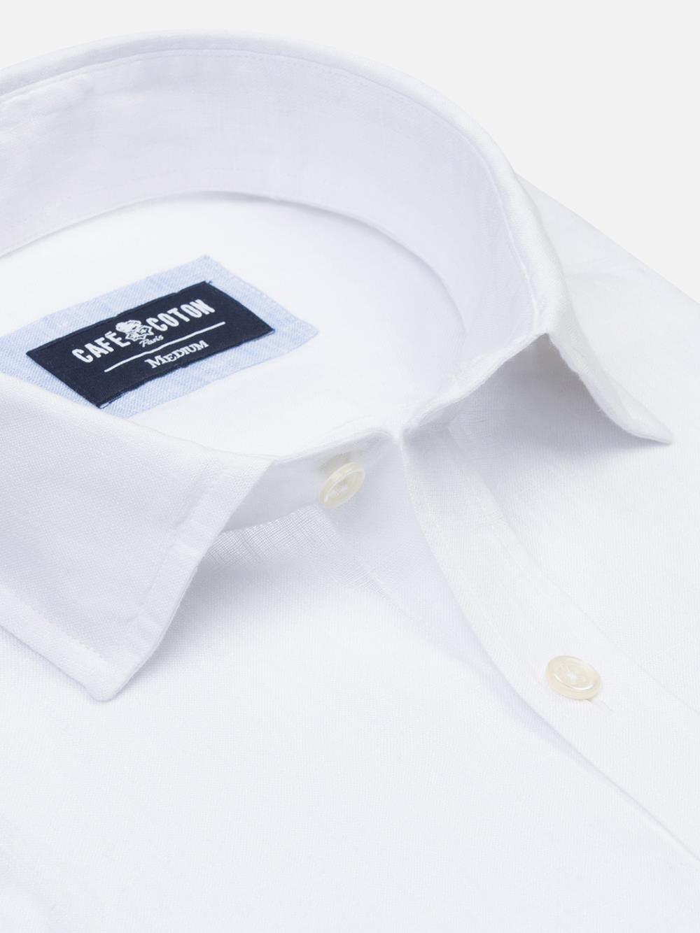 White linen fitted shirt