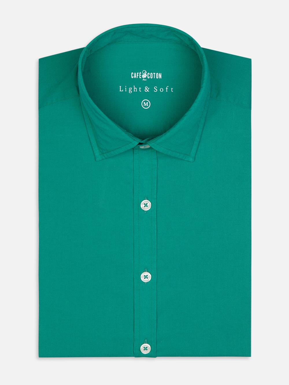 Camisa de gasa de algodón verde