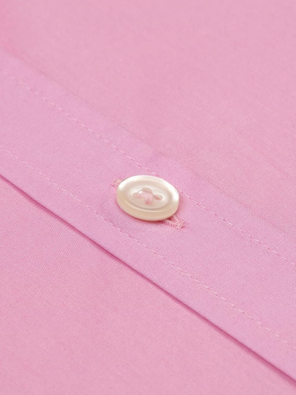 Chemise cintrée rose en voile de coton