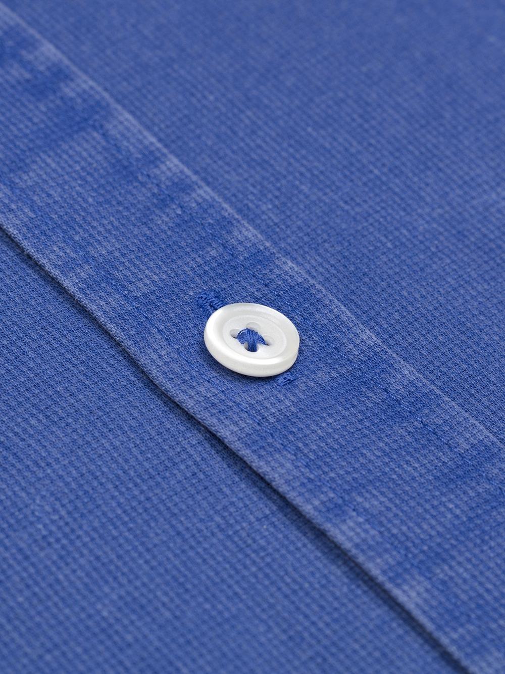 Cobalt shirt in washed pique
