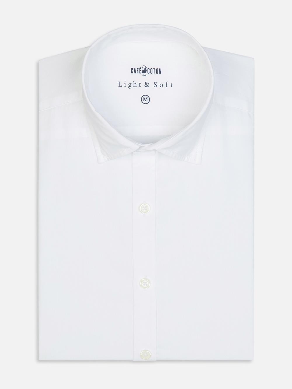 Camisa blanca de gasa de algodón