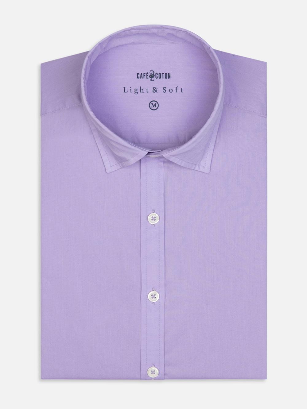Lilac cotton voile shirt