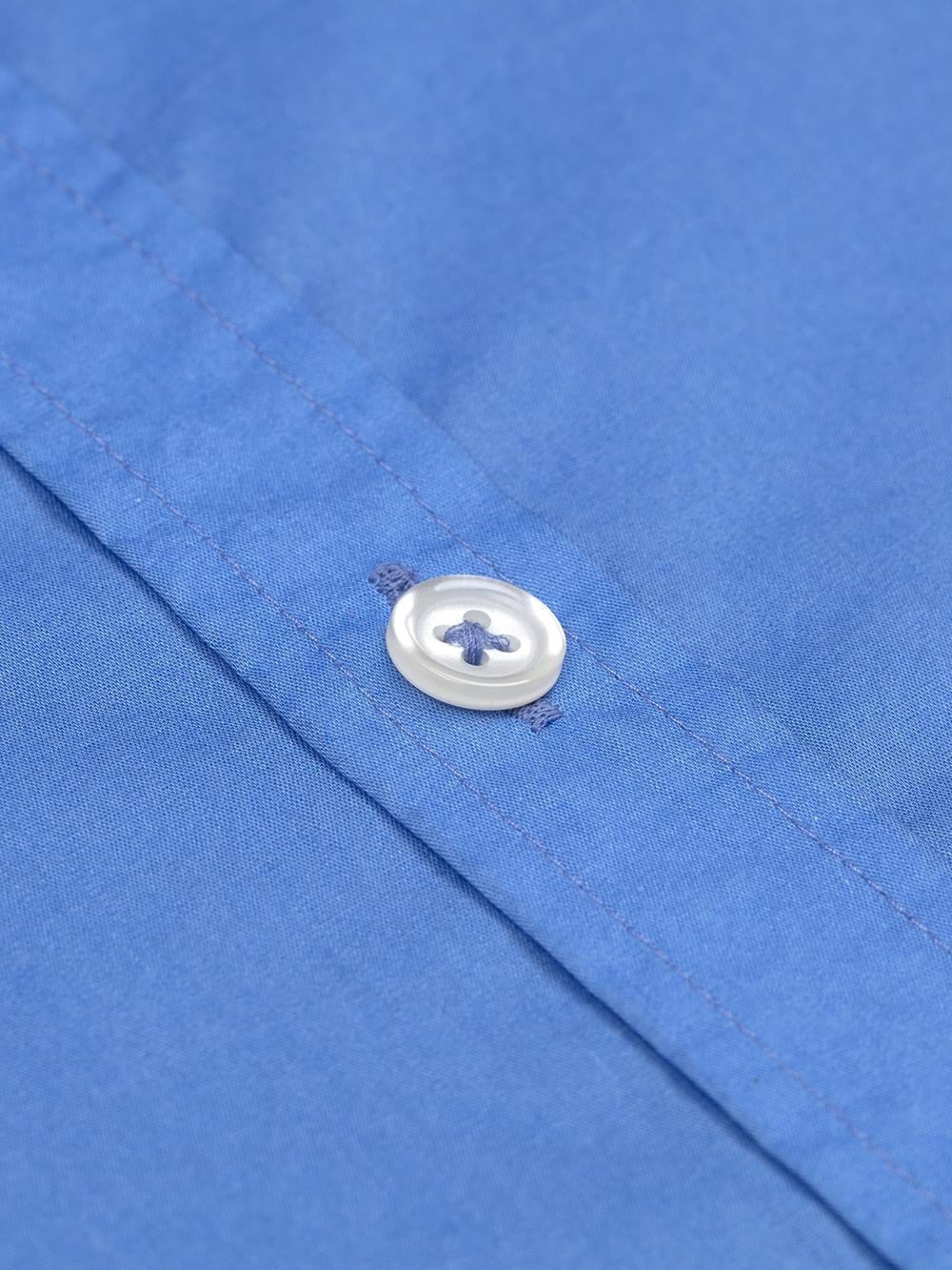 Camicia in voile di cotone blu cielo