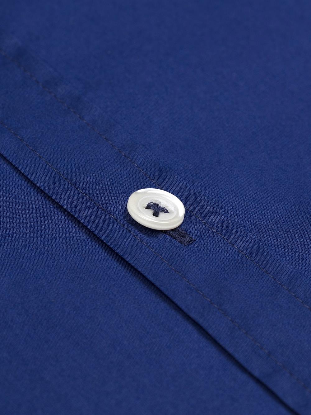 Camisa de gasa de algodón azul marino