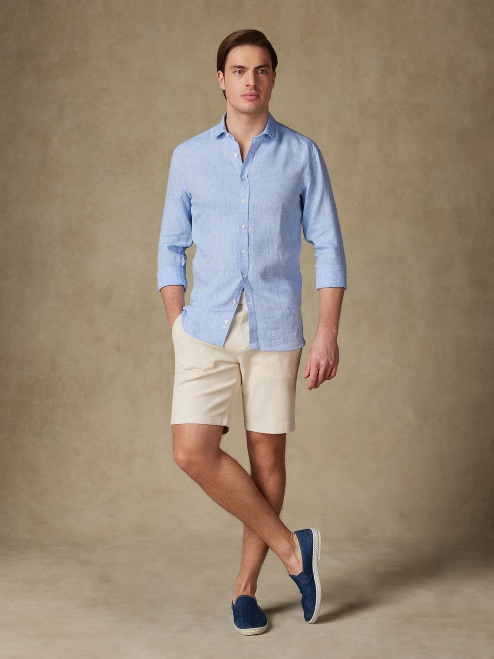 Olaf sky linen shirt 