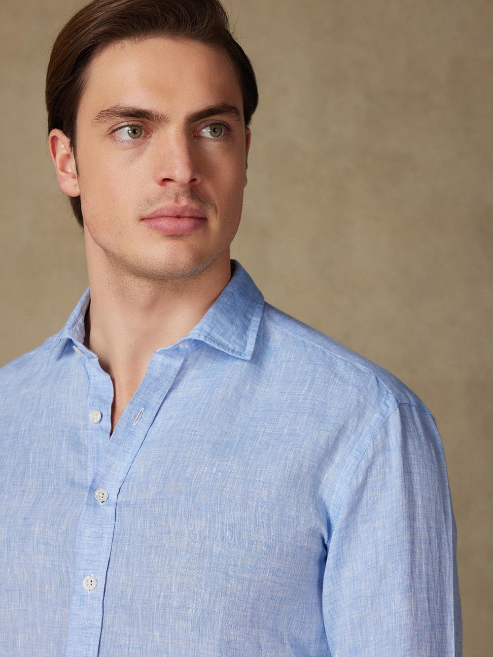 Olaf sky linen shirt 