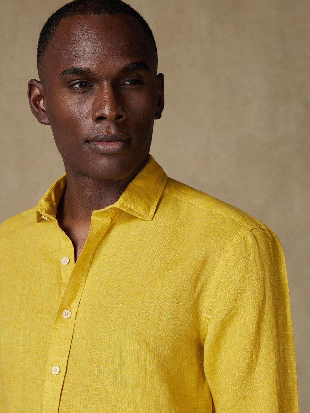 Camicia Olaf in lino giallo