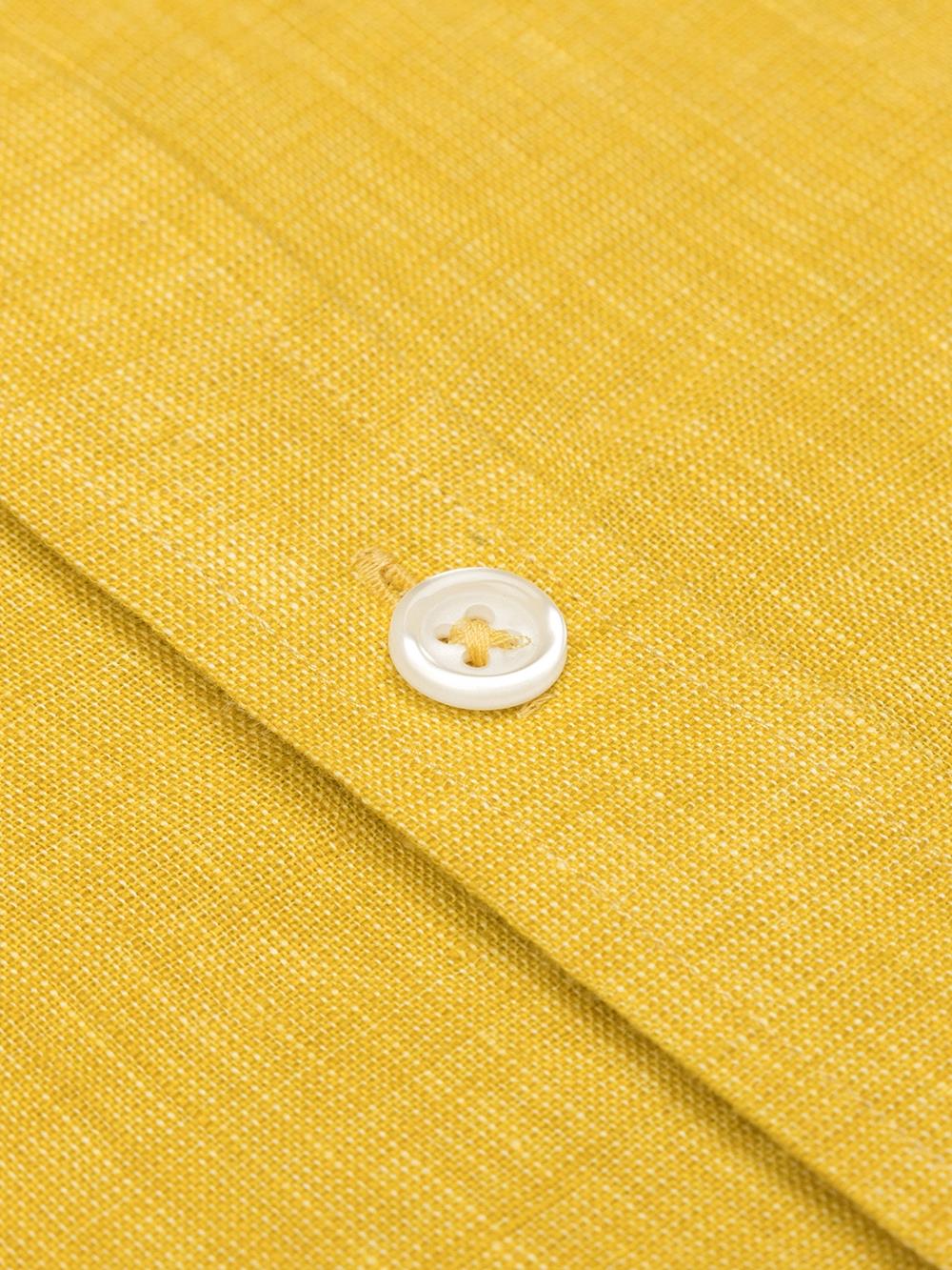 Camisa Olaf en lino amarillo