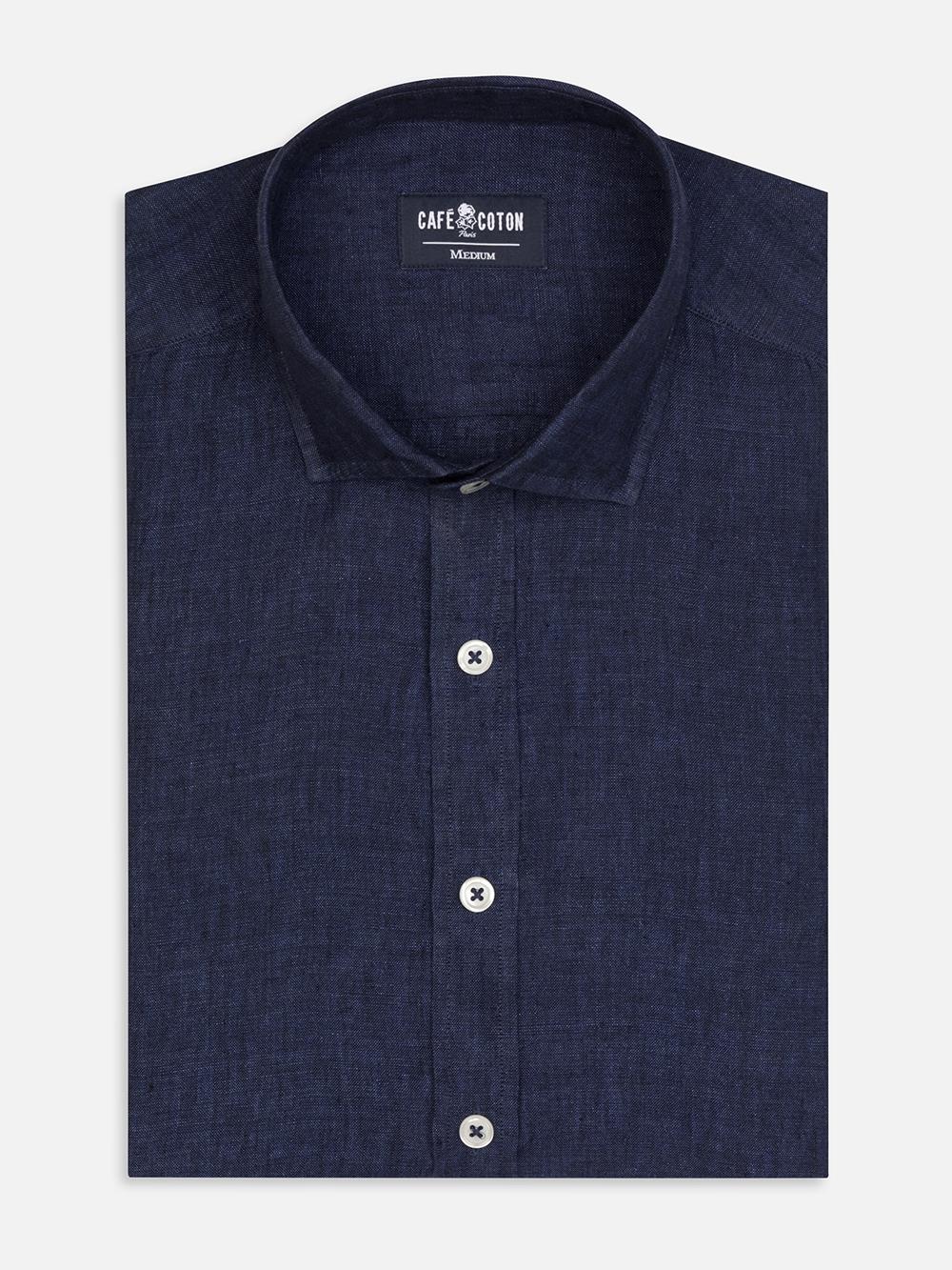 Olaf navy linen shirt